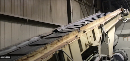 38" wide x 27' long, Rubber belt conveyor, 3 HP, mounted on legs - Image 5