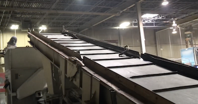 38" wide x 27' long, Rubber belt conveyor, 3 HP, mounted on legs - Image 6