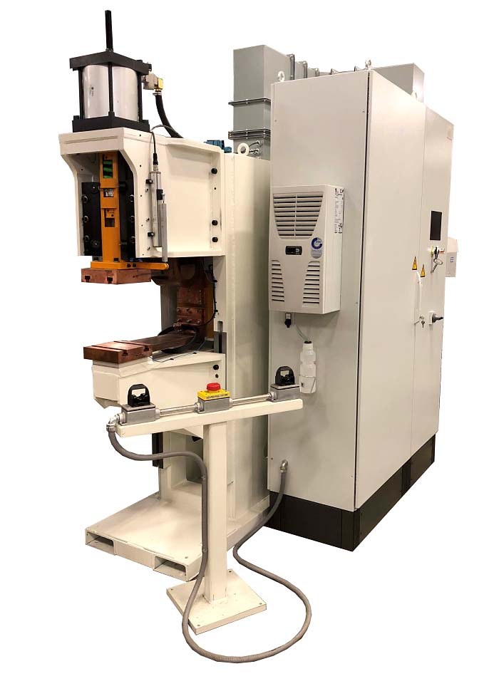 T.J. Snow capacitor discharge projection welder, 12 kJ, 18" throat, 8" x8" platen, 440/460/480 V., new - Image 1