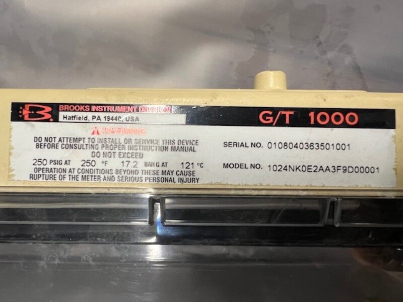 Brook Instrument Division #1024NK0E2AA3F9D00001, Flow Meter, 250 psig @ 250 F - Image 2