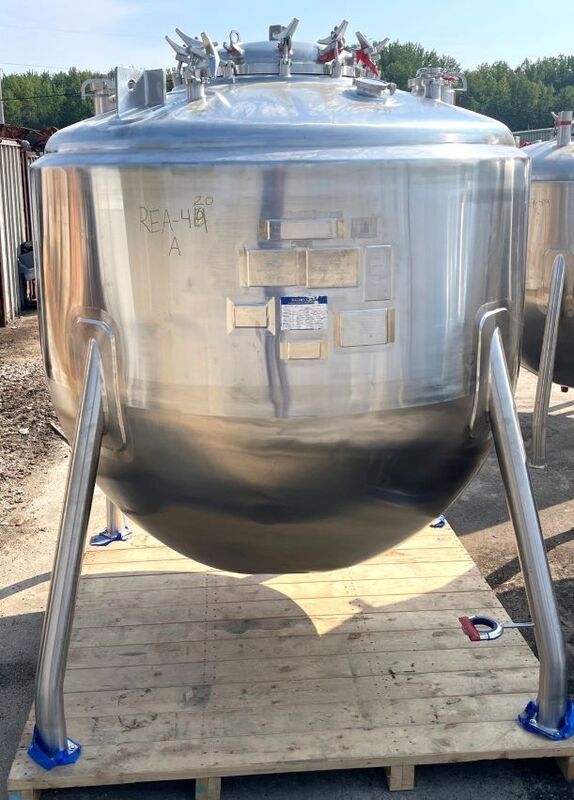 660 gallon Mueller, Stainless Steel Reactor, 70" diameter, 51 psig shell, 150 psig jacket, 300 F - Image 3