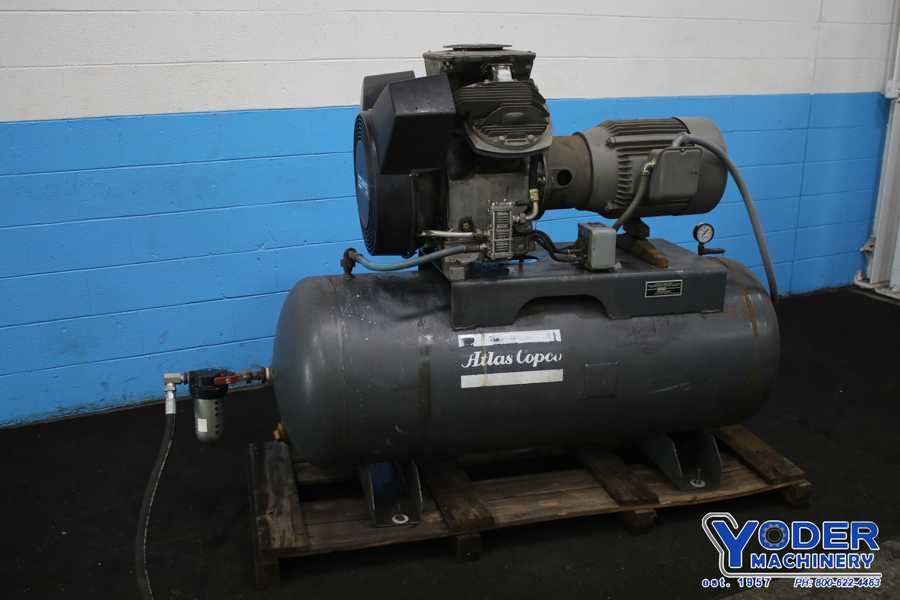 55 cfm, Atlas Copco Airlet #LE11, air comnpressor, 15 HP, 220/440 V., #75528 - Image 9