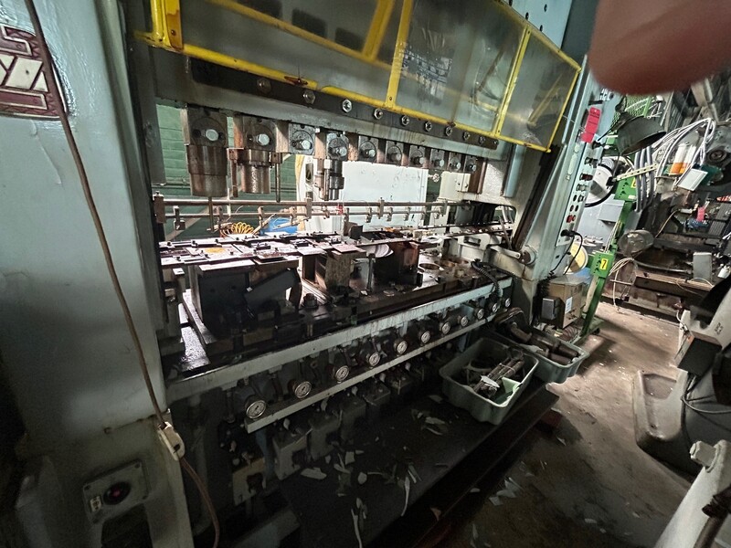 100 Ton, WMW Erfurt, stamping transfer press, 11 station, 12 ops, 6" stroke, 1970 - Image 7