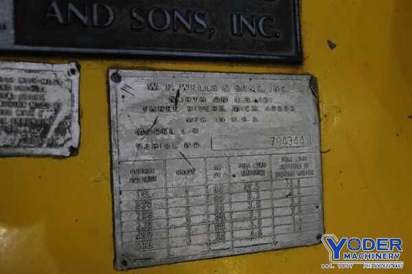 9" x 16" W.F. Wells #W9, horizontal band saw, 11.6' x 1" blade, 2 HP, coolant, 1979 - Image 7