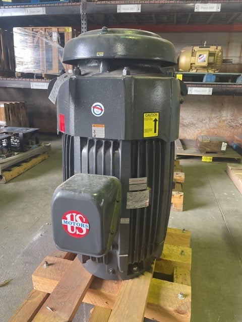 100 HP 900 RPM U.S. Motors, Frame 447VP, TEFC BB, 460 Volts, new surplus, (2 available) - Image 3