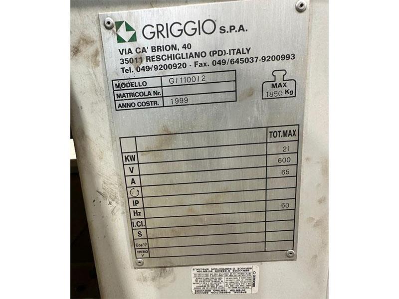 43" Griggio #G-1100, Wide Belt Sander, 2-Head, 43" x 85" abrasive belts, 25 HP motor, 50 & 30 FPM, 1999 - Image 4