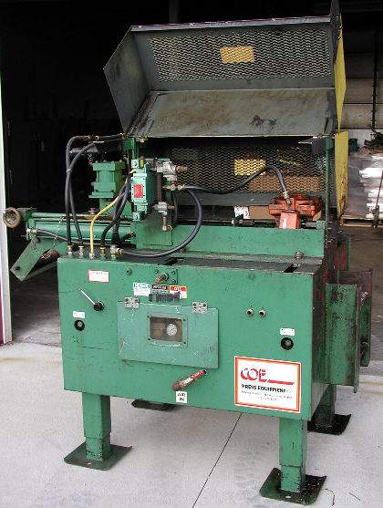 12" x 18" x .187" Coe Press Equipment #OF325, 18" stroke, cabinet base, 1987, tag #13921 - Image 1
