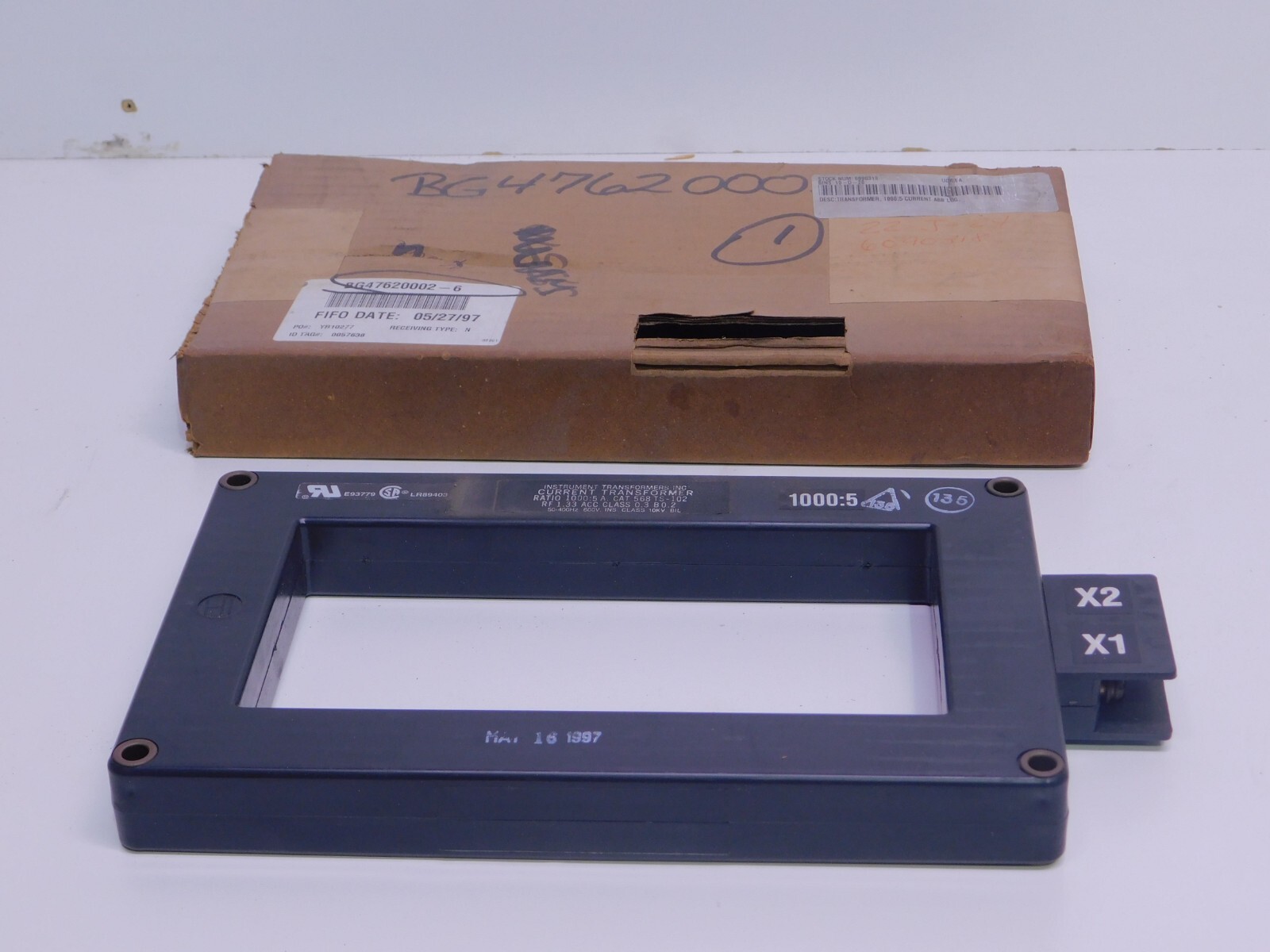 Instrument, Current Transformer, 1000:5 A Ratio, 600 V, 50-400 Hz, NEW - Image 3
