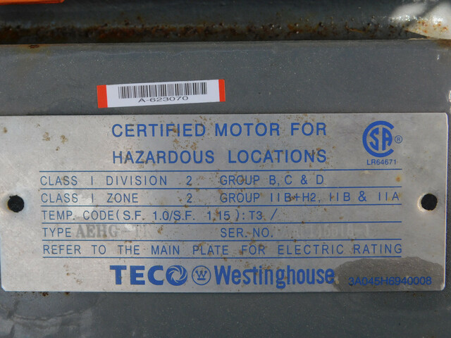 250 HP 890 RPM Teco Westinghouse KG2508R, Frame 5009C, TEFC, 2300/4160 Volts, 8 Poles, 1.15 service factor, 3 - Image 6