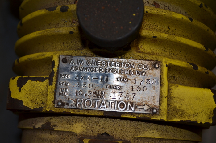 Chesterton, Pump Power End, Size 3 x 4 x 13, 350 GPM, 100 Head, 1750 RPM, Used - Image 3