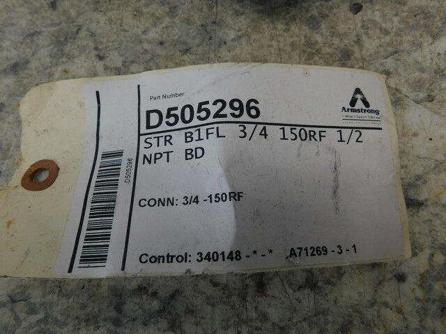 3/4" Armstrong #D505296, Strainer, 150# Flanged, 1/2 NPT, NEW - Image 2