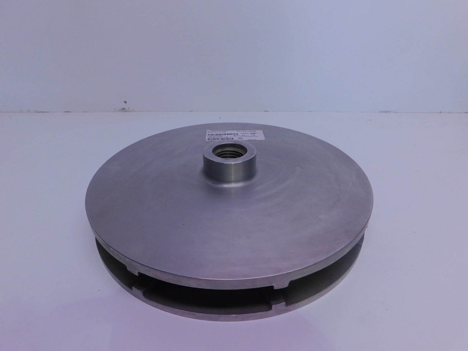 Pump Impeller, 13-1/4" outside dimension, 1-1/4" Bore. CD4MCu, NEW - Image 1