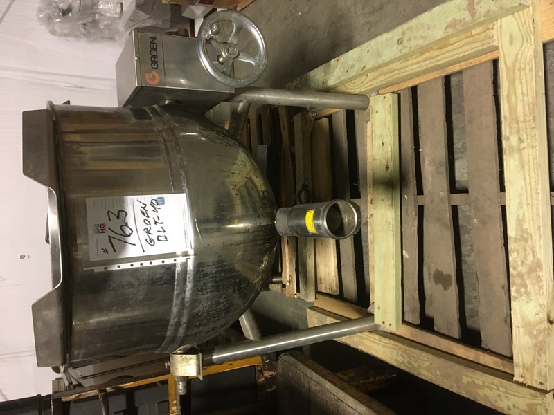 40 gallon Groen #DLT-40, tilting direct steam kettle w/3" Tangent draw valve, 50 psi @ 300°F - Image 1