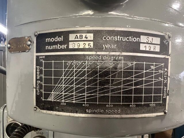 13.38" Alzmetall #AB4, drill press, 6.69" stroke, 13.386" throat - Image 8