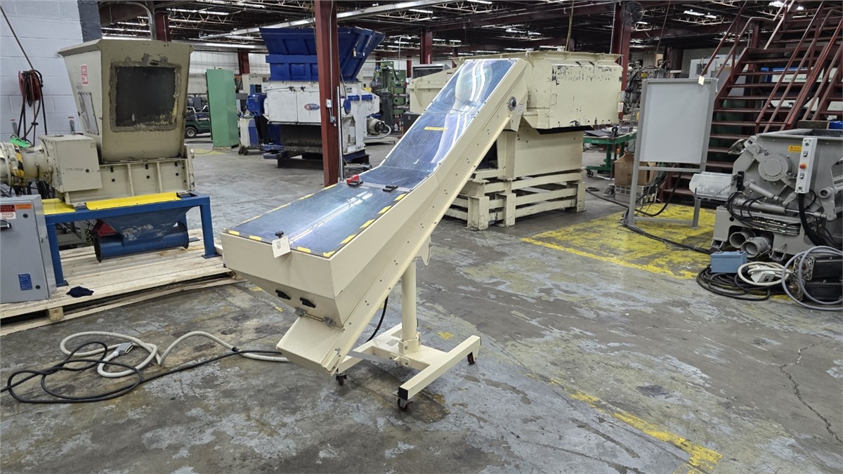 11.5" wide x 6' long, Valois, portable elevator hopper conveyor, .33 HP Siemens AC motor, 460 V. - Image 5