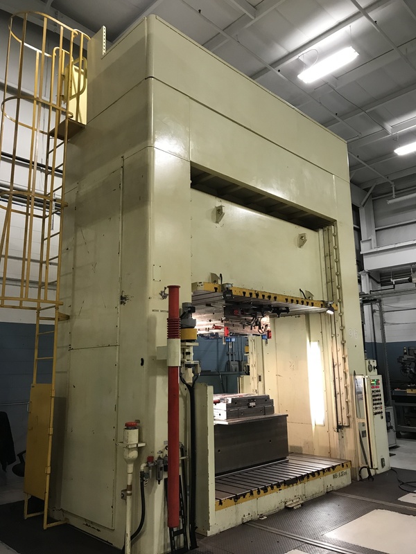 112 Ton, Amino #DSP-100Y, hydraulic down acting spotting press, 67" stroke, 87" DL, 20" Shut Height, 2008 - Image 3