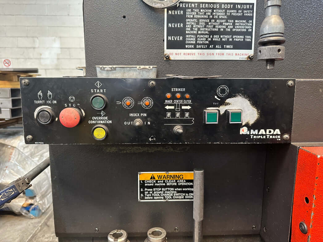 33 Ton, Amada #Vipros-357-Queen, CNC turret punch, 50" x 144" sheet, 58 station, 2 automatic index, 1997 - Image 7