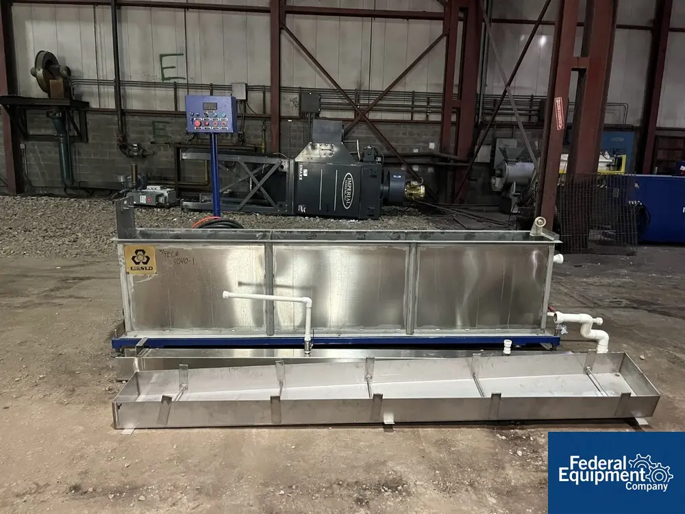 1.6" Cissco Machinery #ABS-40/28, strand extrusion line w/ single screw extruder, 28:1 L/D, 10 HP, 112' L - Image 4