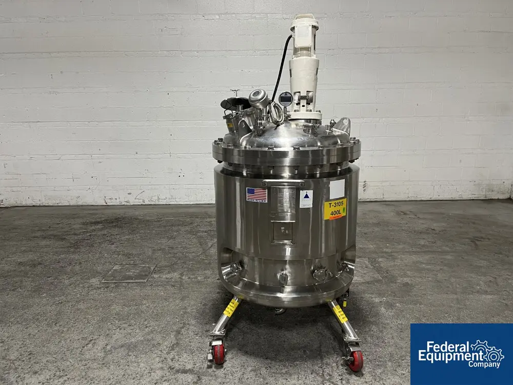 Precision, Stainless Reactor, 316L Stainless Steel, 400 Liter, 45 psi internal, 90 psi jacket, 338 F, 0.30 - Image 1