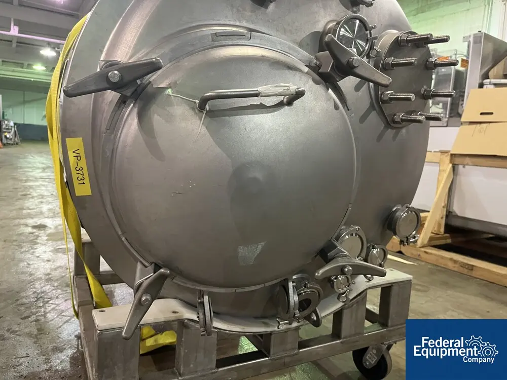 264.2 gallon Precision Reactor, 316L Stainless Steel, 42" diameter x 42" straight side, 51 psi internal, 160 - Image 6