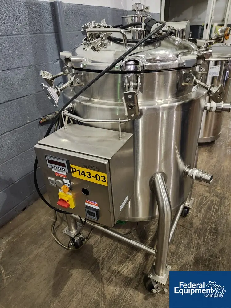 50 gallon Befco, Reactor, Stainless Steel, 24" diameter x 26" straight side, 50 psi internal, 75 psi jacket - Image 3