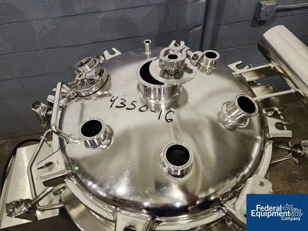 50 gallon Befco, Reactor, Stainless Steel, 24" diameter x 26" straight side, 50 psi internal, 75 psi jacket - Image 5