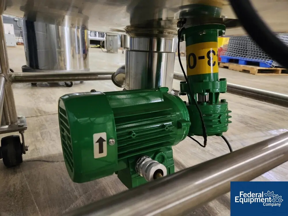 50 gallon Befco, Reactor, Stainless Steel, 24" diameter x 26" straight side, 50 psi internal, 75 psi jacket - Image 8