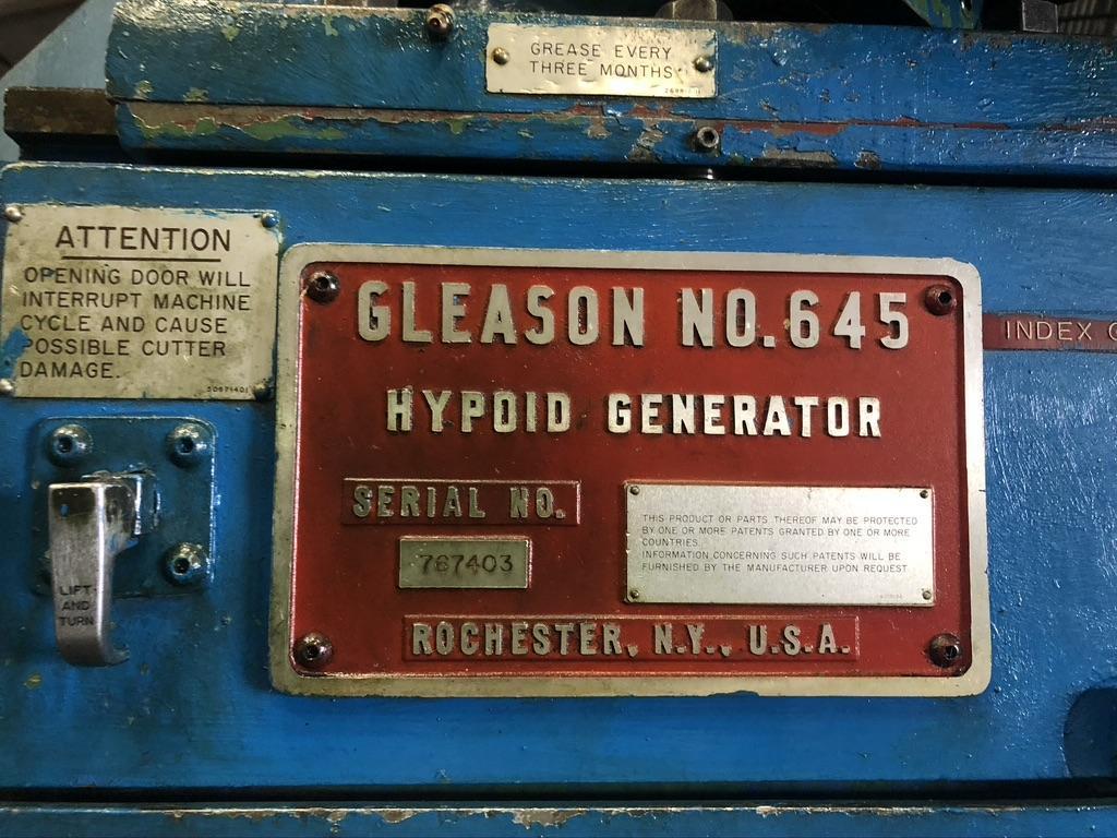 Gleason #645, Hypoid generator gear hobber, stock divider, coolant, chip auger - Image 2