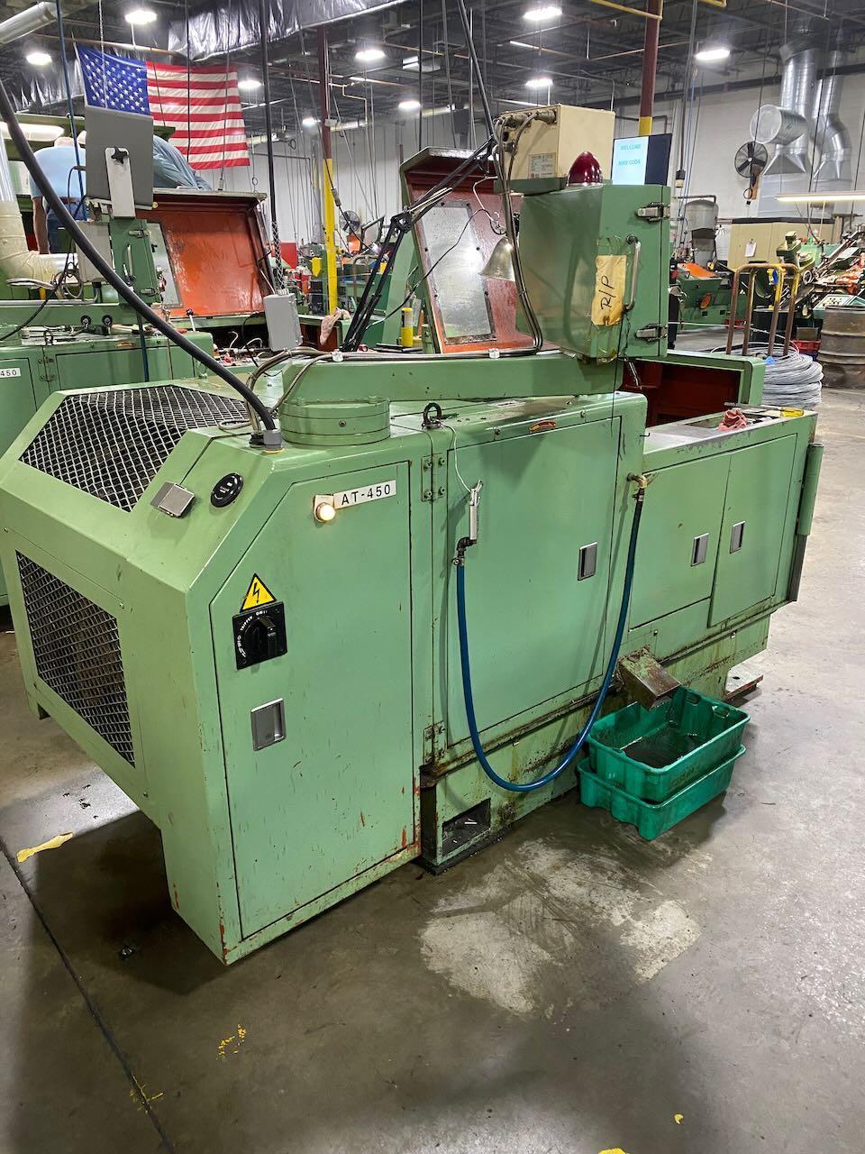 5/32" Asahi Sunac Sunac #AT-450, high speed 2 die 2 blow cold header, bushing cutoff, PKO, 330 PPM, 1993 - Image 8