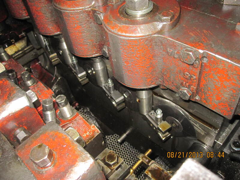 National #164, 4 die high speed nut former, 200 PPM, air clamping on feed rolls, 1988 - Image 3