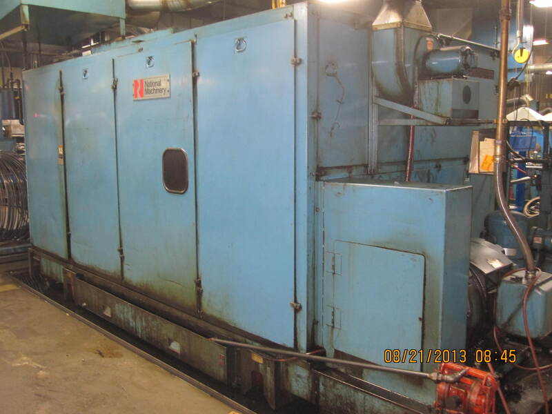 National #164, 4 die high speed nut former, 200 PPM, air clamping on feed rolls, 1988 - Image 8