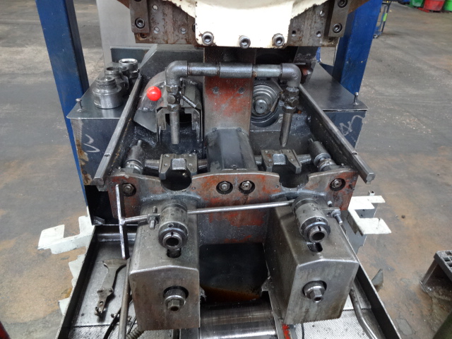 3/8" Shimazu #Super-3F, twin spindle nut tapper, 80-100 PPM, hopper, magnetic chip separator, 1989 - Image 8