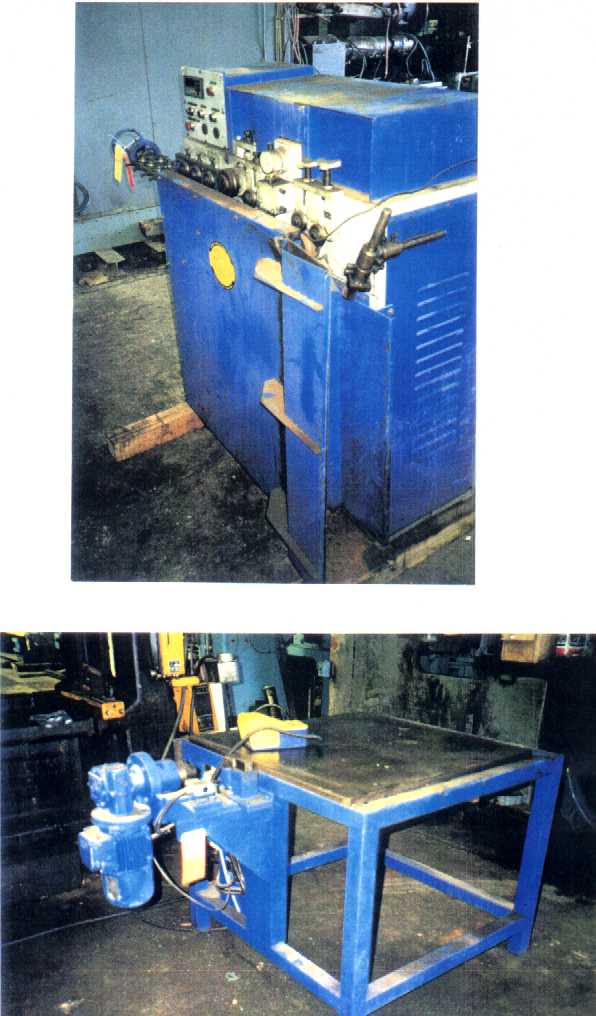 Atlas, wire ring coiler, 36" ring diameter, 3/16" wire diameter, 100 FPM, 12 roll 2 plane straightener, 1985 - Image 1