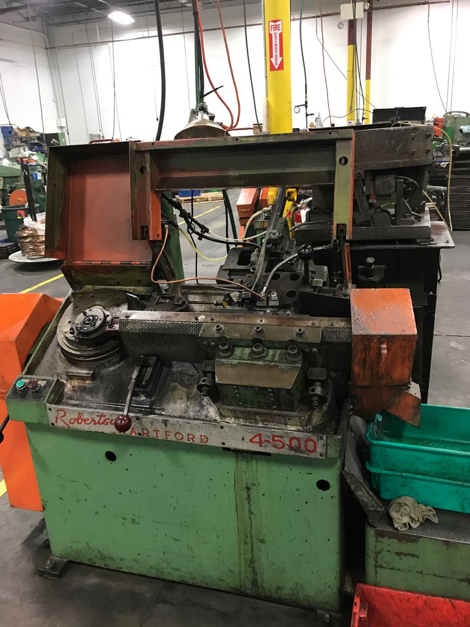 Robertson & Hartford 1/4" x 2" Robertson Hartford #4-500, high speed thread roller, 250-500 PPM, coolant pump - Image 1