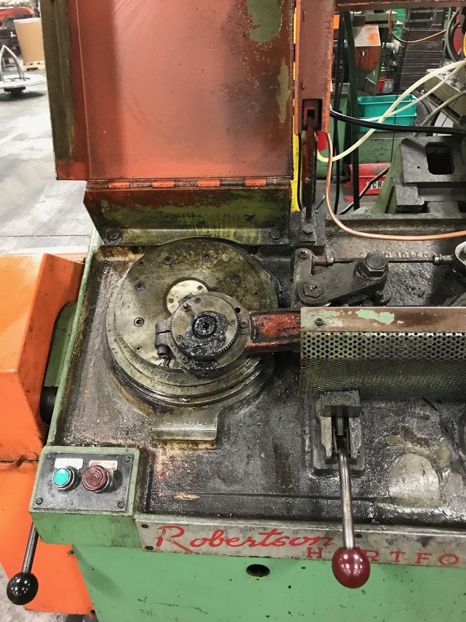 Robertson & Hartford 1/4" x 2" Robertson Hartford #4-500, high speed thread roller, 250-500 PPM, coolant pump - Image 2