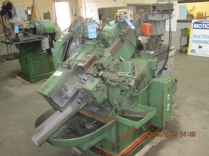 1/4" x 2" Waterbury-Farrel #10, automatic incline thread roller, 150 PPM, 36" vibratory bowl & stand - Image 1