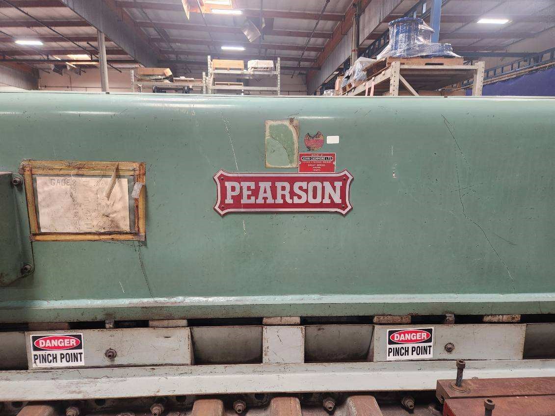1/4" x 10' Pearson #10'/.25MS, hydraulic power squaring shear, 36" front operated power back gauge, squaring - Image 2