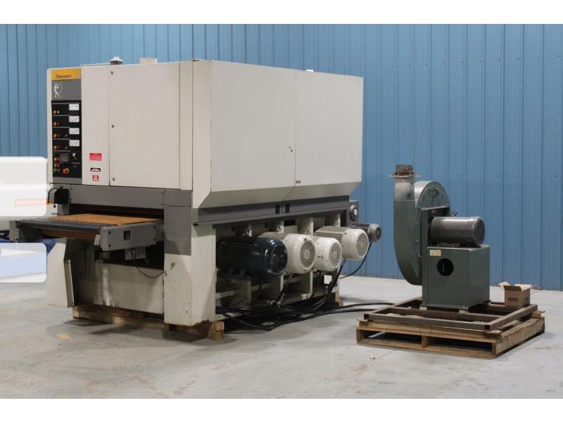 37" Timesavers #237-4 IC, Wide Belt Sander, 4-Head, 37" x 75" abrasive belt, 6" thickness, 30" infeed, 15-45 - Image 1