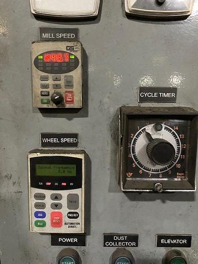 7 cu.ft. DeLong #7-Super, rubber belt tumblast machine, 20 HP direct drive shot wheel, 2012 - Image 4