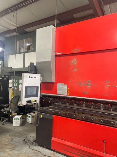 146 Ton, Amada #HFE-M2-1303, CNC press brake, 10.3'OA, 106" between housing, 7.8" stroke, 2012 | LR 85396 - Image 2
