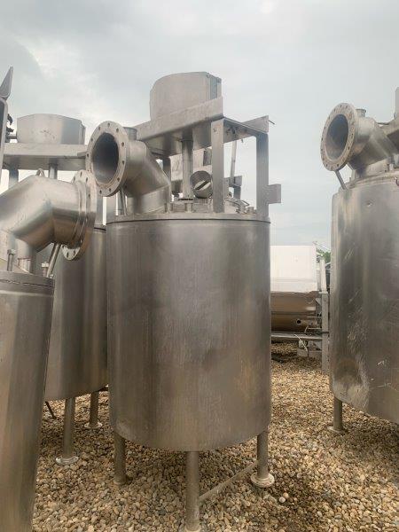 400 gallon Lee #250U, Stainless Steel jacketed mix tank, 48" dia. x 55" straight side, 125 psi, 1999 - Image 1