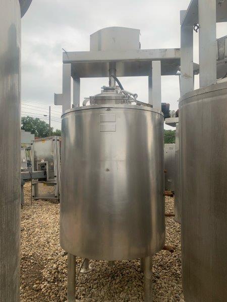 400 gallon Lee #250U, Stainless Steel jacketed mix tank, 48" dia. x 55" straight side, 125 psi, 1999 - Image 3