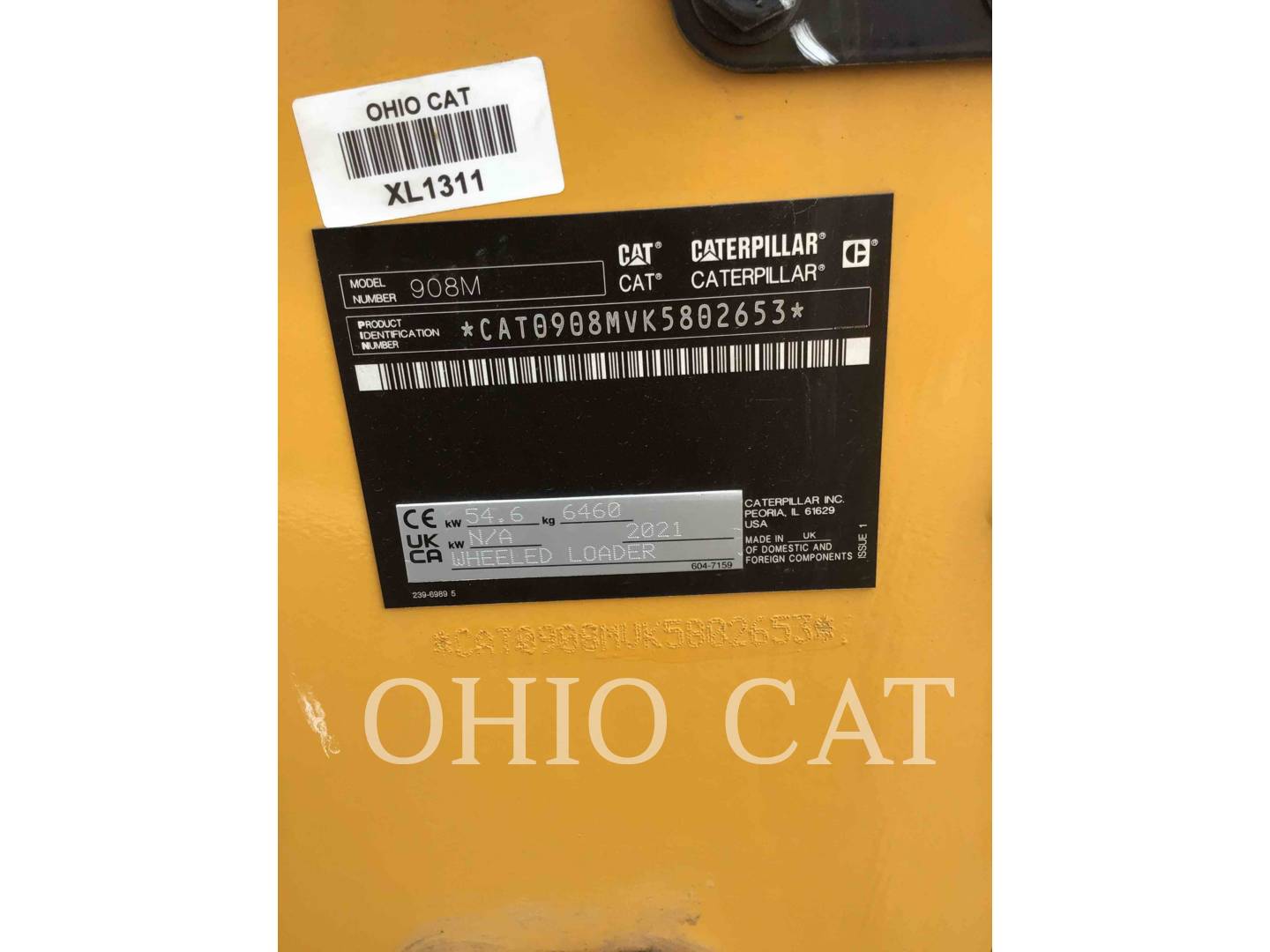 Caterpillar 908M, Wheel Loader, 515 hours, S/N: K5802653, 2021 - Image 9