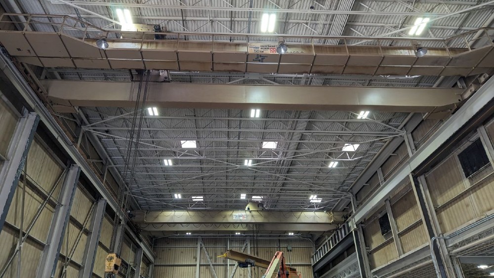 50 Ton, Overhead Crane & Svc, 75' 0" Span, 44' lift, radio control, VFD All Motions, 1993 Qty 2 Avail [#2423] - Image 5