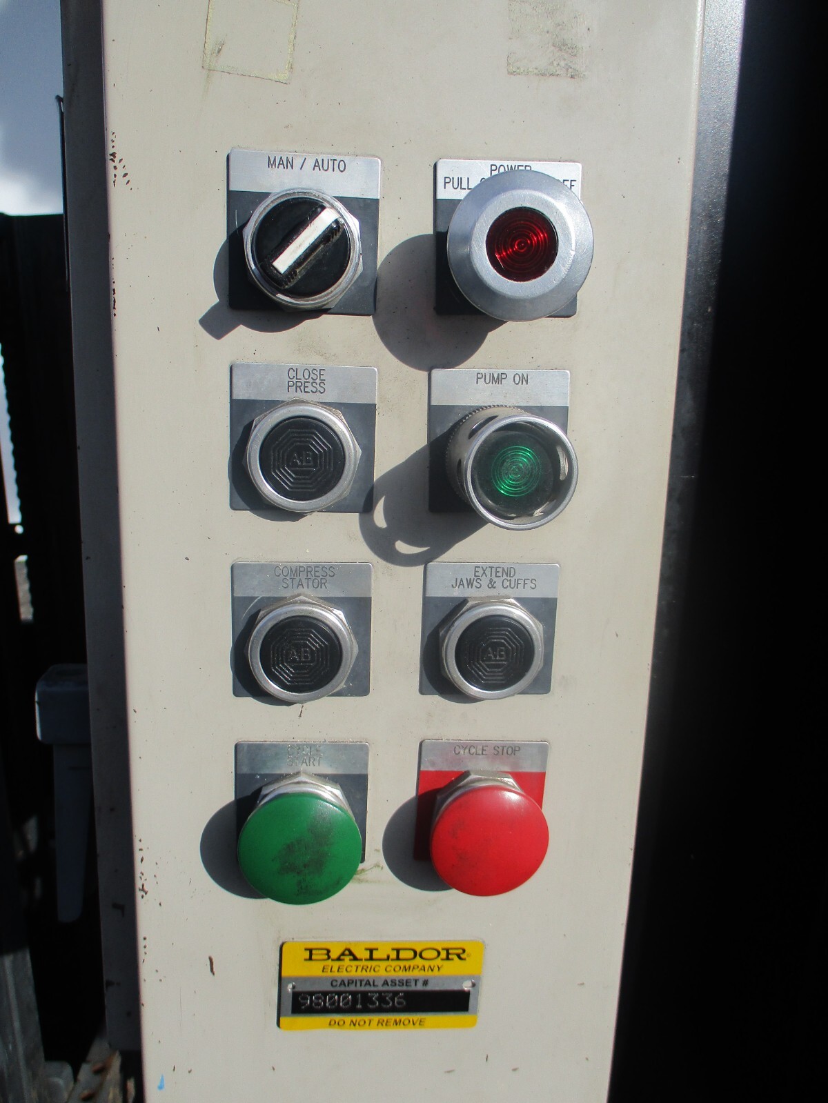 MPC #140 Stator end turn frame blocker / hydraulic vertical stator press, 1998 - Image 5