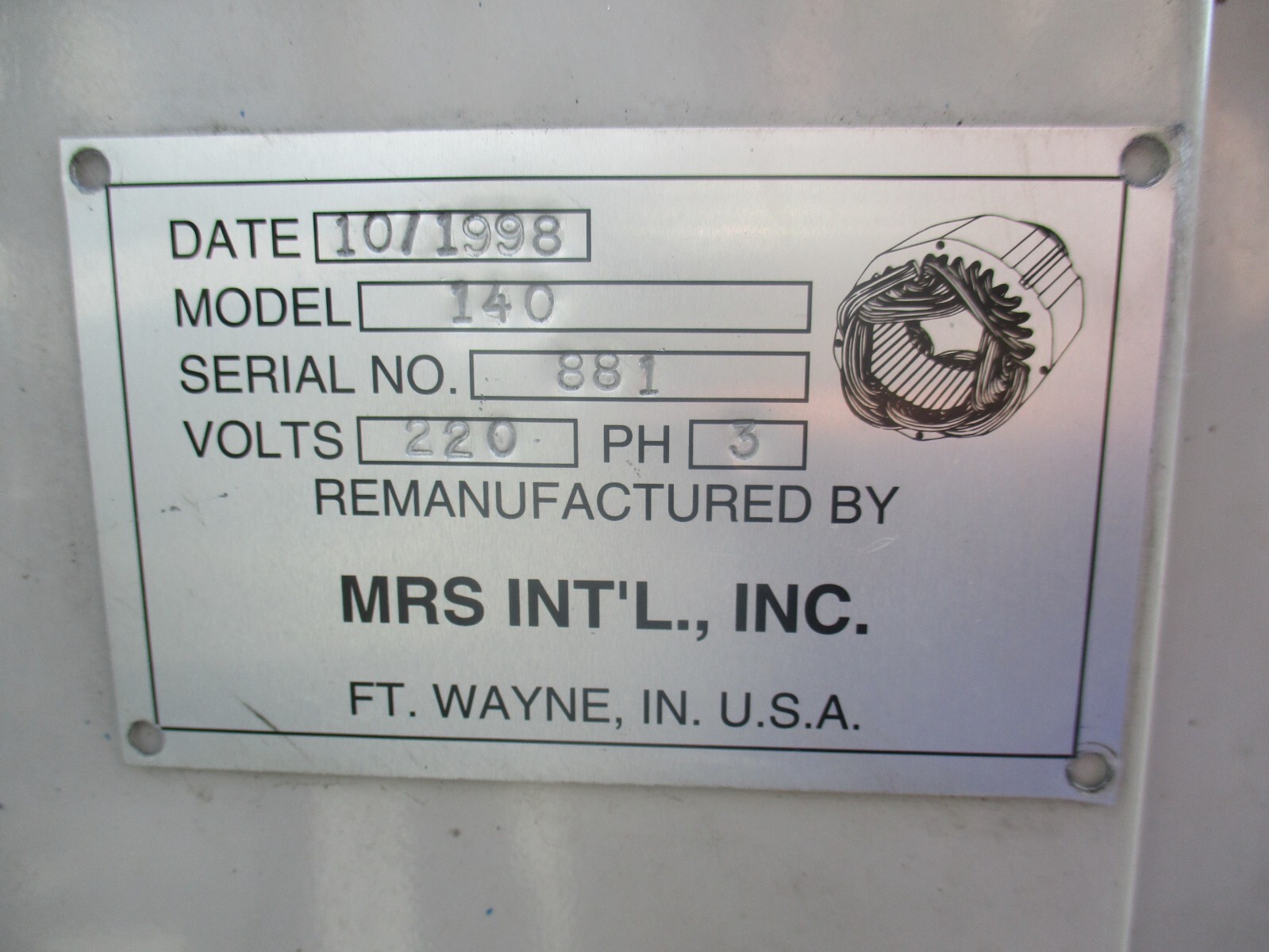 MPC #140 Stator end turn frame blocker / hydraulic vertical stator press, 1998 - Image 6