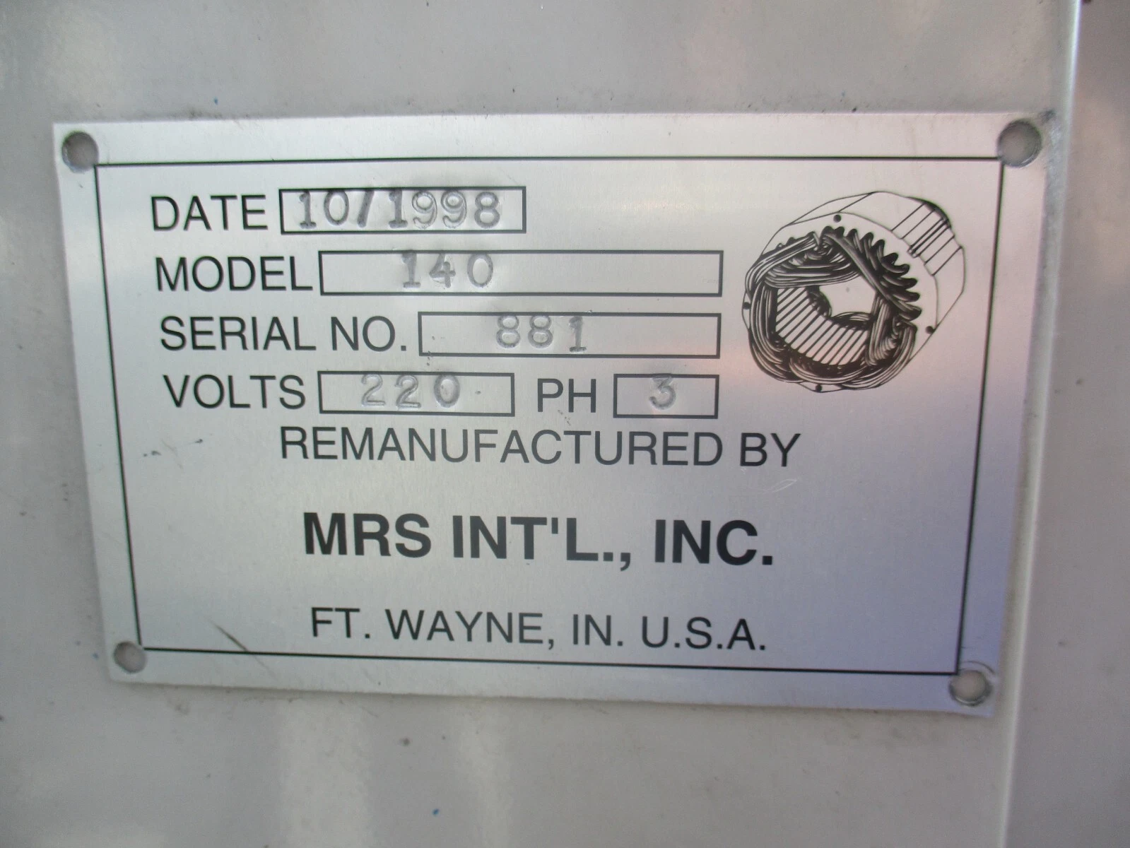 MPC #140 Stator end turn frame blocker / hydraulic vertical stator press, 1998 - Image 6
