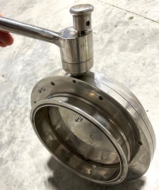 8" Sanitary Stainless Steel Clamp, for Butterfly Valve - Image 2