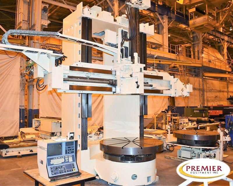72" Giddings & Lewis #Series-514-VBM, CNC Vertical Boring Mill, 84" turning diameter, 96" H under cross rail - Image 1