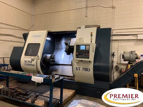 Johnford #ST-70D, CNC Turning Center, 3-Axis, 31.1" swing, 6.5" bar, 18" chuck, 35" x 50" turning capacity - Image 1